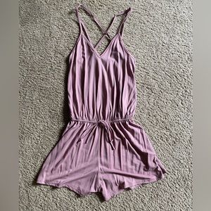 Mauve Cotton Romper